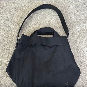 Sold! Lululemon Athletica Black and Gray Tote Bag with Minimalist Design
